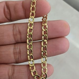 10kt Real Gold Cuban Curb Style Bracelet